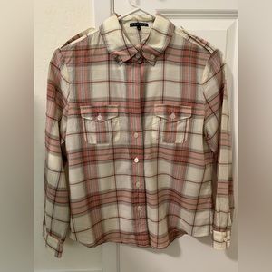 Theory Size Small (women’s) cute plaid button down shirt